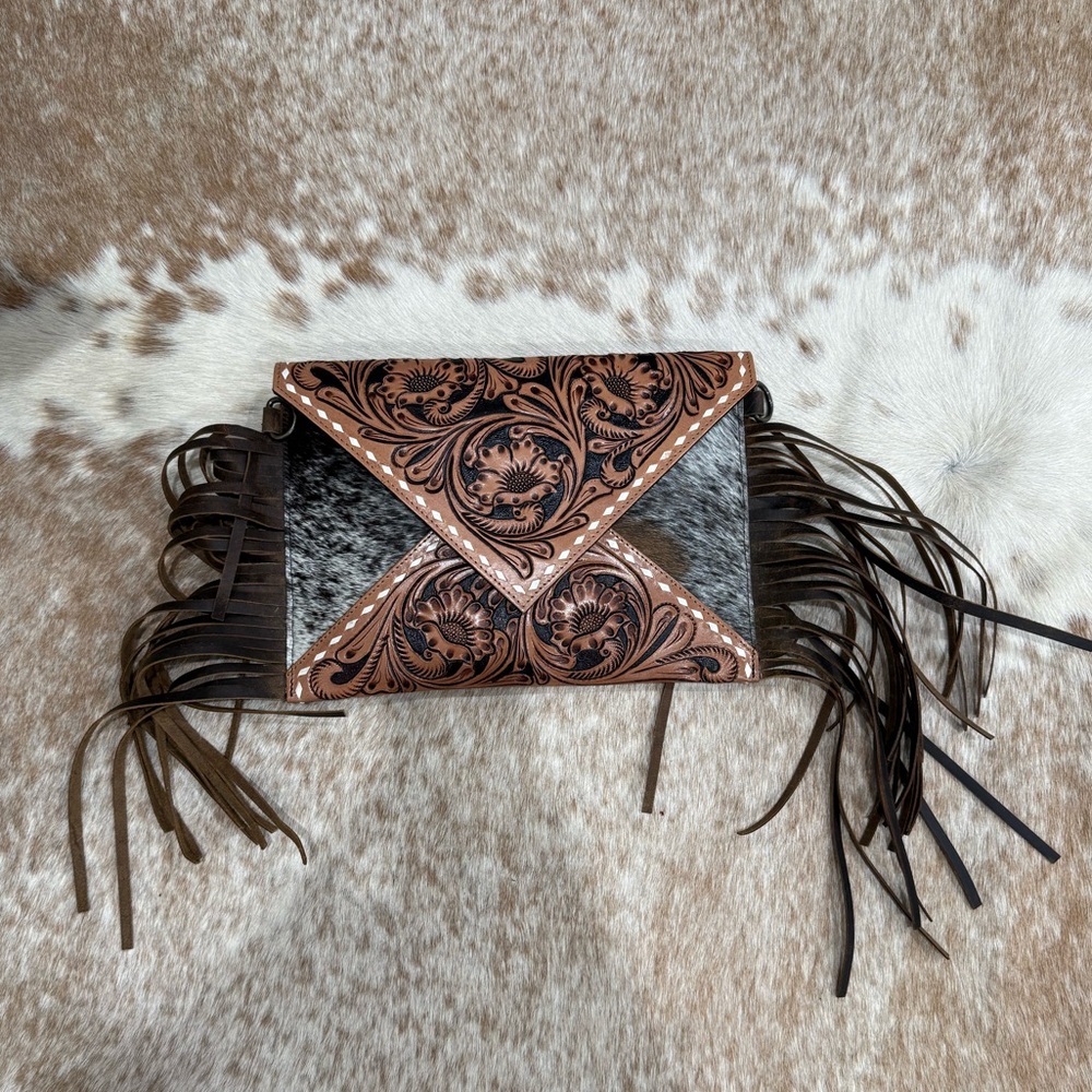 Cowhide Fringed Women's Bag